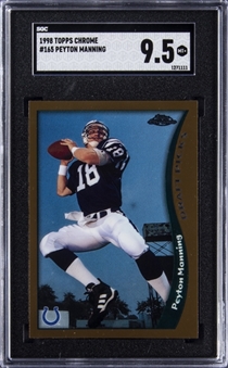 1998 Topps Chrome #165 Peyton Manning Rookie Card - SGC MT+ 9.5
